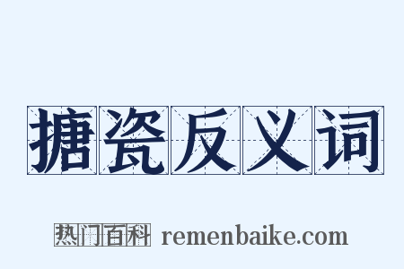 搪瓷反义词是什么意思的图片
